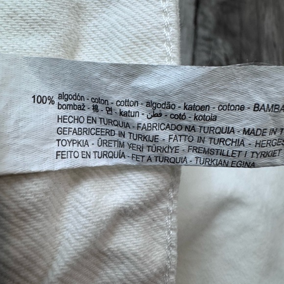 Zara White Straight Leg Jeans White Denim Size 6 Ankle Length Classic Neutral - Picture 10 of 10